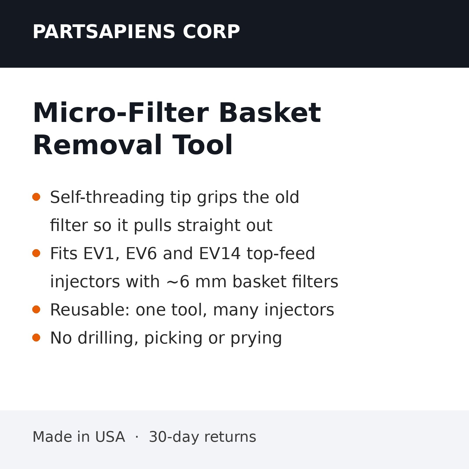 Tool info card — what's included and how it works
